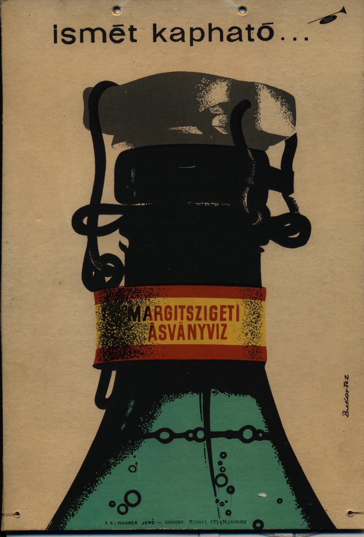 Margitszigeti ásványvíz reklámtábla (Magyar Kereskedelmi és Vendéglátóipari Múzeum CC BY-NC-SA)