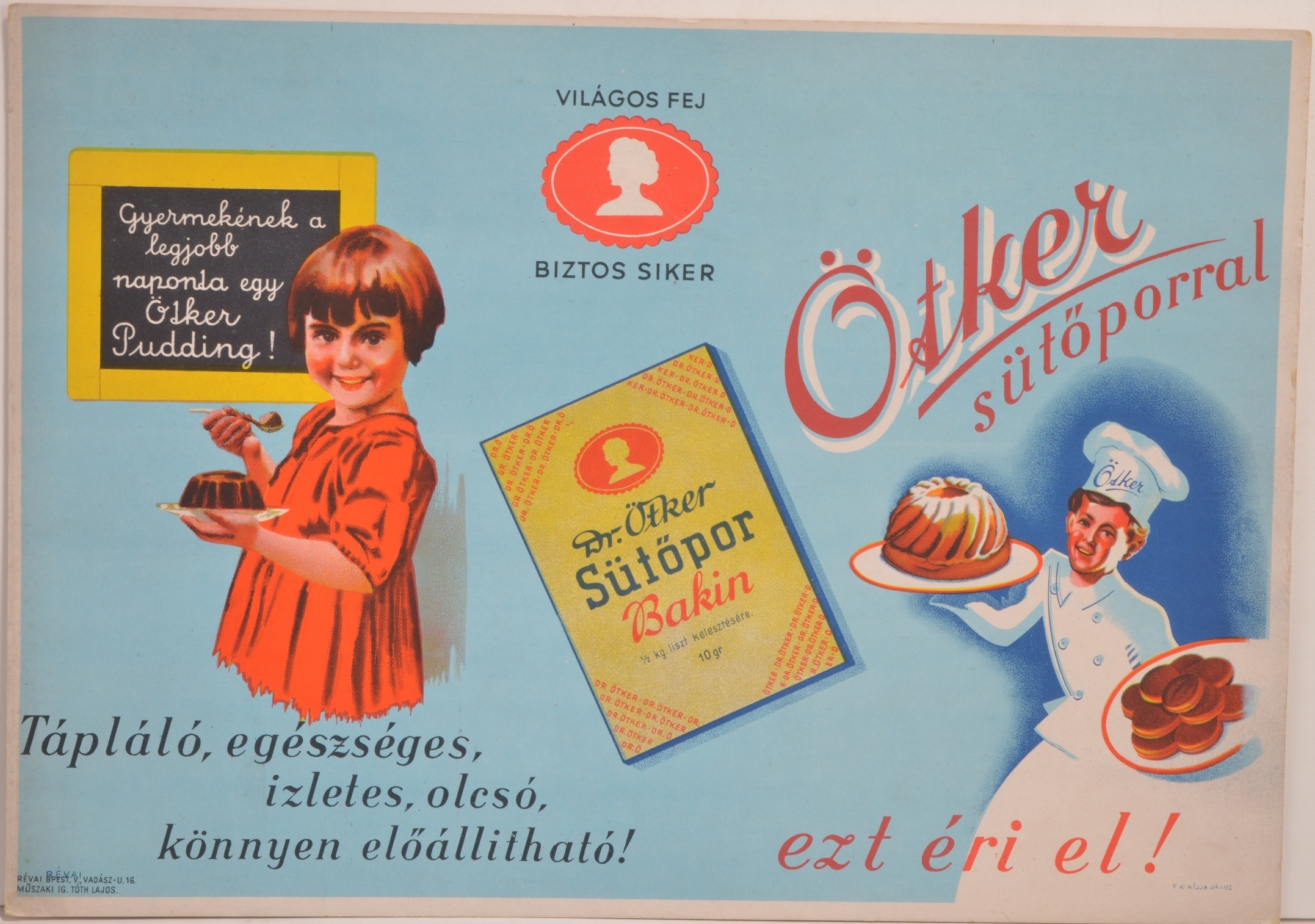Dr. Oetker reklámtábla (Magyar Kereskedelmi és Vendéglátóipari Múzeum CC BY-NC-SA)