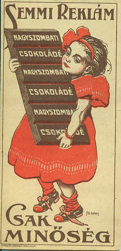 Nagyszombati csokoládé számolócédul (Magyar Kereskedelmi és Vendéglátóipari Múzeum CC BY-NC-SA)