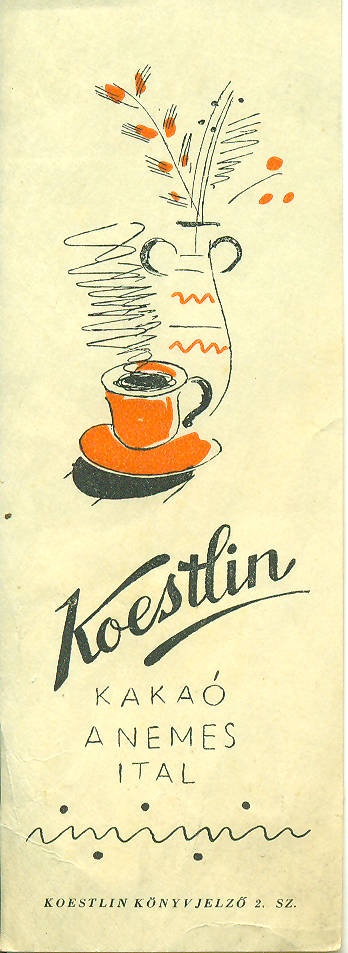 Koestlin számolócédula (Magyar Kereskedelmi és Vendéglátóipari Múzeum CC BY-NC-SA)