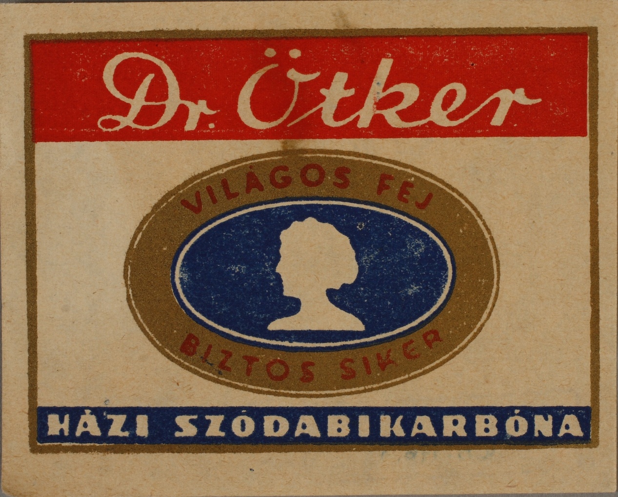 Dr. Oetker szódabikarbóna címke (Magyar Kereskedelmi és Vendéglátóipari Múzeum CC BY-NC-SA)