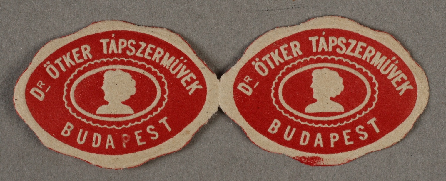 Dr. Oetker címke (Magyar Kereskedelmi és Vendéglátóipari Múzeum CC BY-NC-SA)