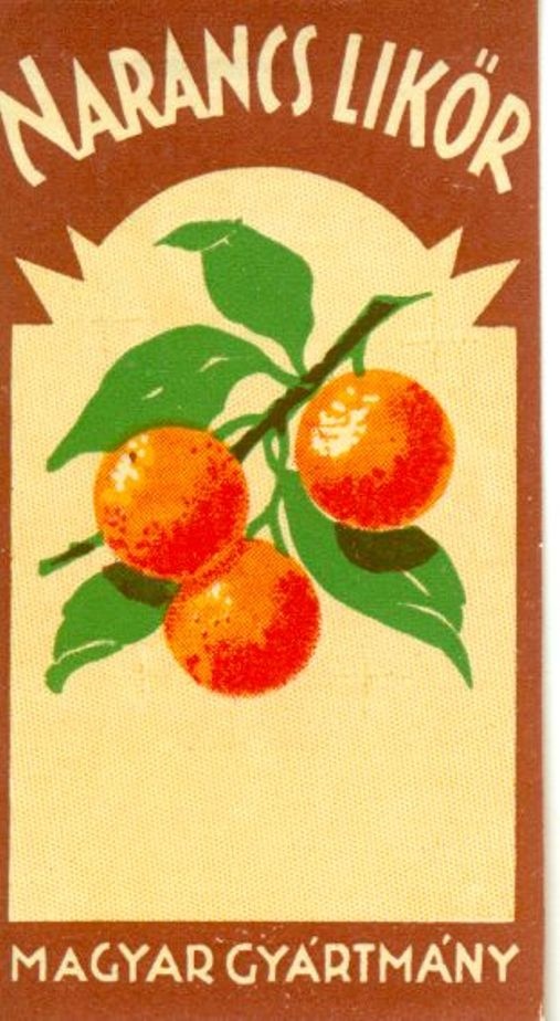 Narancs likőr (Magyar Kereskedelmi és Vendéglátóipari Múzeum CC BY-NC-SA)