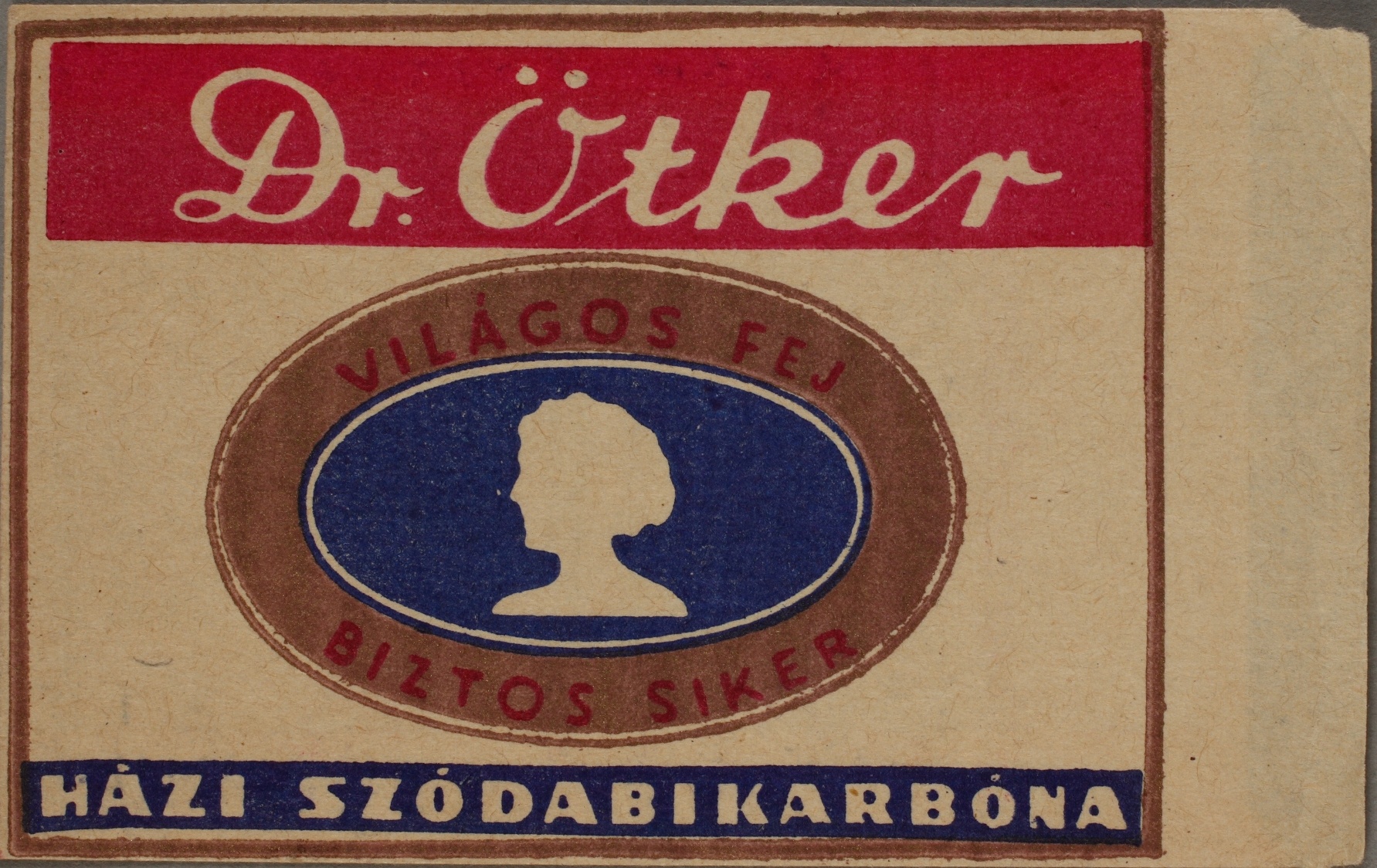Dr. Oetker szódabikarbóna zacskó (Magyar Kereskedelmi és Vendéglátóipari Múzeum CC BY-NC-SA)