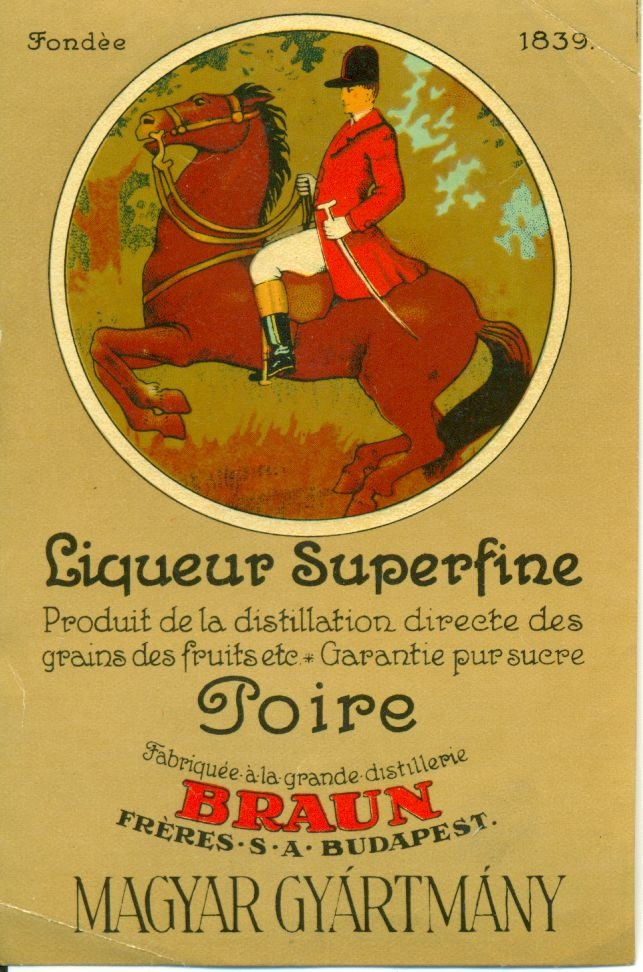 Liqueur Superfine Poire (Magyar Kereskedelmi és Vendéglátóipari Múzeum CC BY-NC-SA)