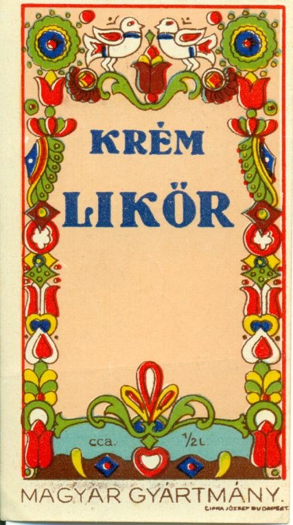 Krém likőr (Magyar Kereskedelmi és Vendéglátóipari Múzeum CC BY-NC-SA)