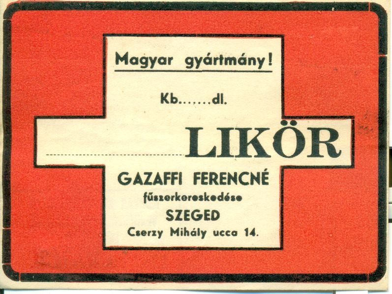 Biankó Likőr címke (Magyar Kereskedelmi és Vendéglátóipari Múzeum CC BY-NC-SA)