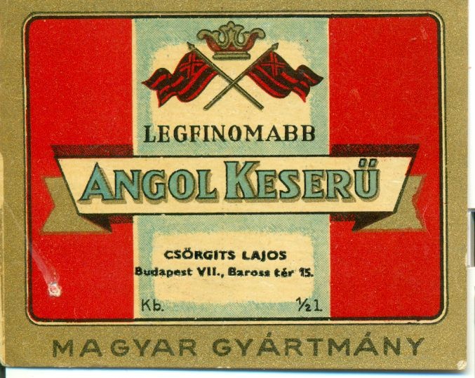Angol keserű (Magyar Kereskedelmi és Vendéglátóipari Múzeum CC BY-NC-SA)