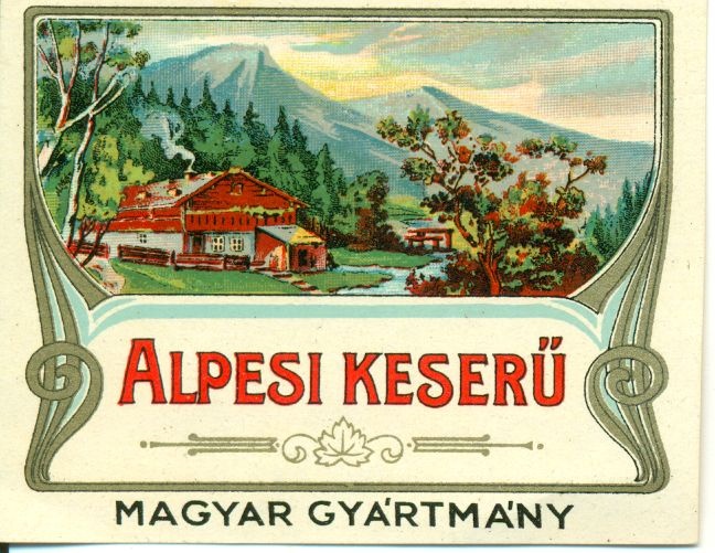 Alpesi keserű (Magyar Kereskedelmi és Vendéglátóipari Múzeum CC BY-NC-SA)