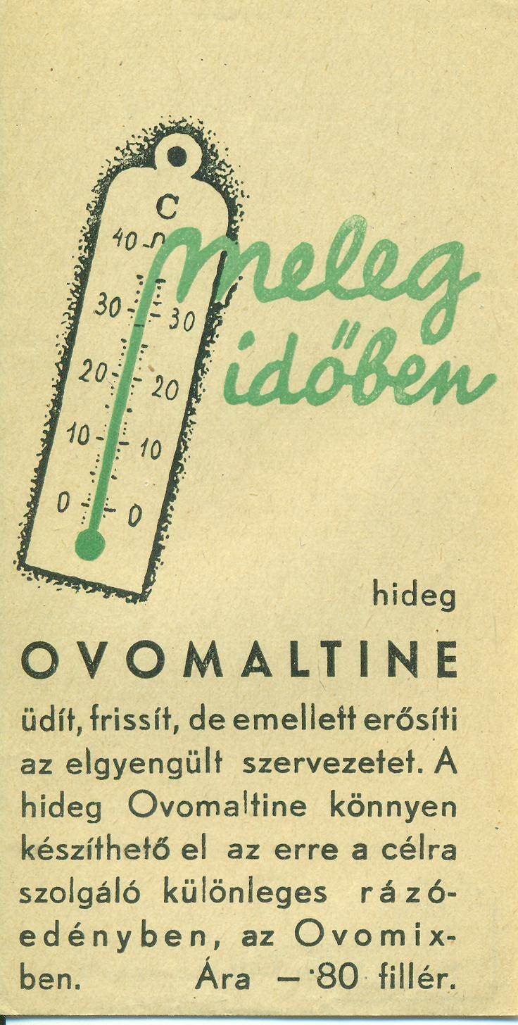 Ovomaltine (Magyar Kereskedelmi és Vendéglátóipari Múzeum CC BY-NC-SA)