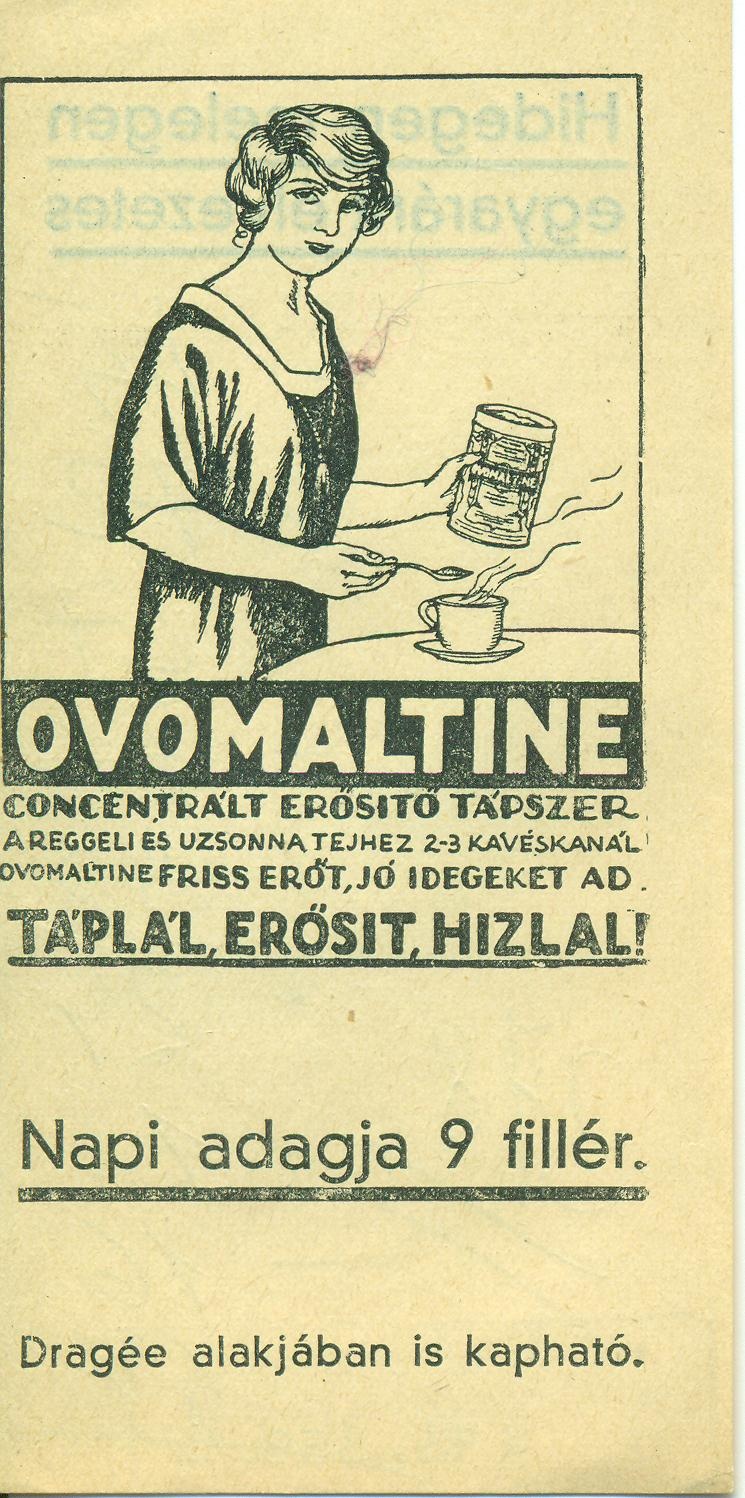 Ovomaltine (Magyar Kereskedelmi és Vendéglátóipari Múzeum CC BY-NC-SA)