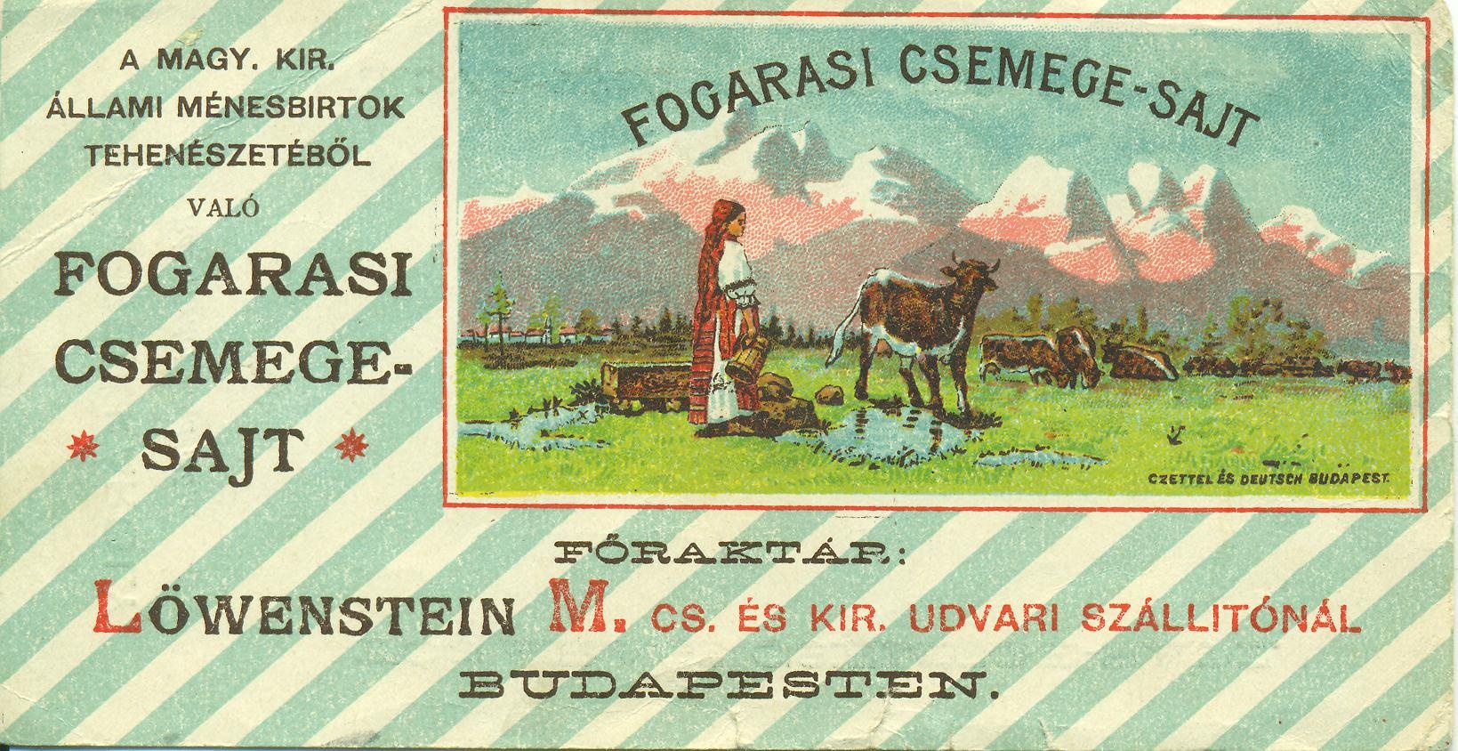 Fogarasi Csemege-sajt (Magyar Kereskedelmi és Vendéglátóipari Múzeum CC BY-NC-SA)