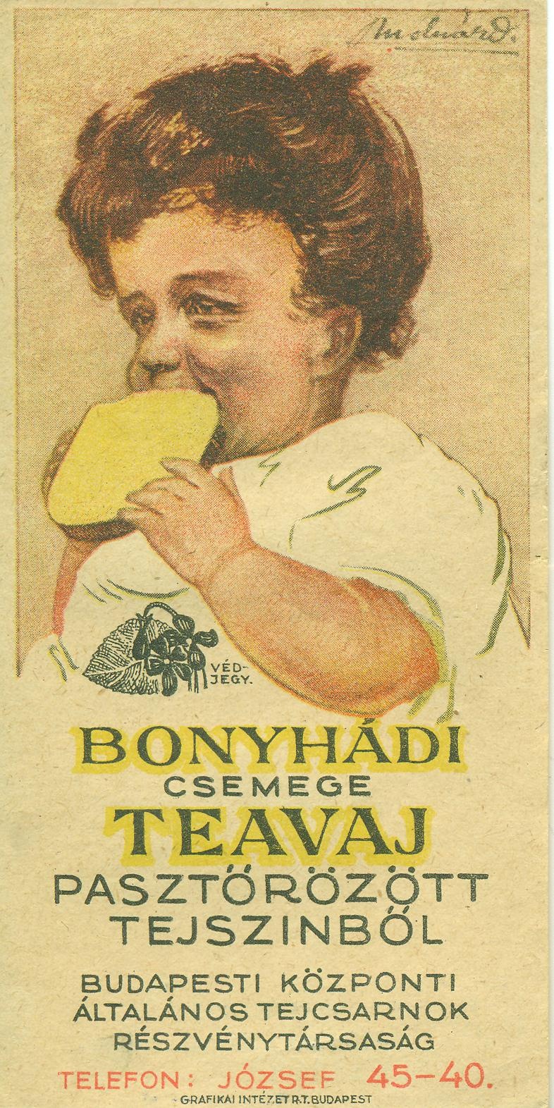 Bonyhádi Csemege Teavaj (Magyar Kereskedelmi és Vendéglátóipari Múzeum CC BY-NC-SA)