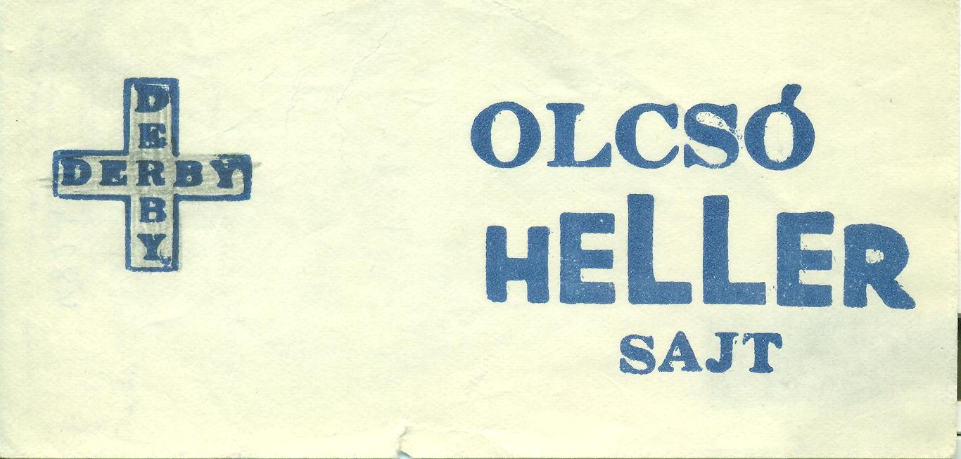 Derby Heller sajt (Magyar Kereskedelmi és Vendéglátóipari Múzeum CC BY-NC-SA)