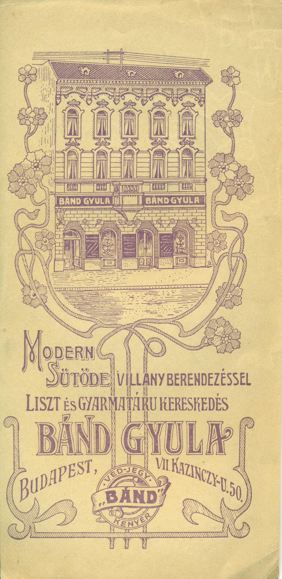 Bánd Gyula Sütöde, Liszt és Gyarmatárukereskedés (Magyar Kereskedelmi és Vendéglátóipari Múzeum CC BY-NC-SA)