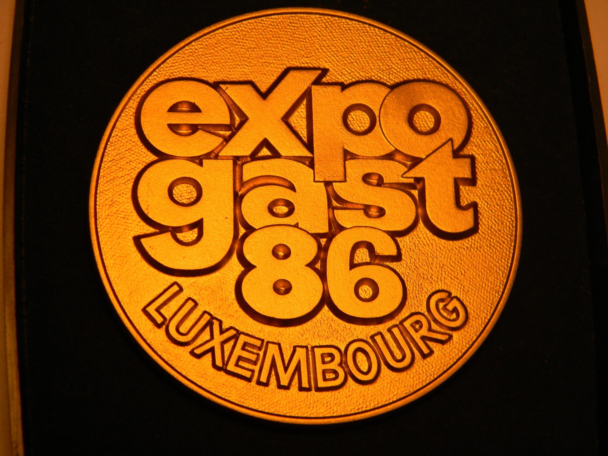Emlék-, jutalomérem - Expogast - Luxembourg 1986 (Magyar Kereskedelmi és Vendéglátóipari Múzeum CC BY-NC-SA)