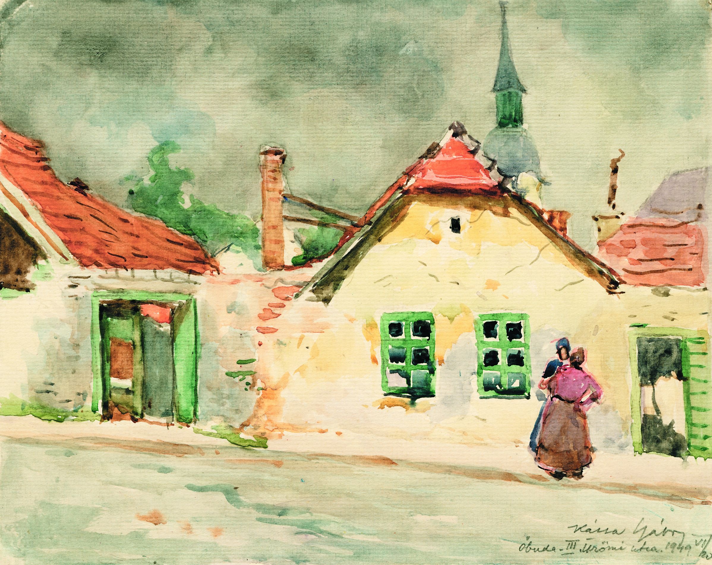 Az Ürömi utcáról készített festmény (Óbudai Múzeum CC BY-NC-SA)