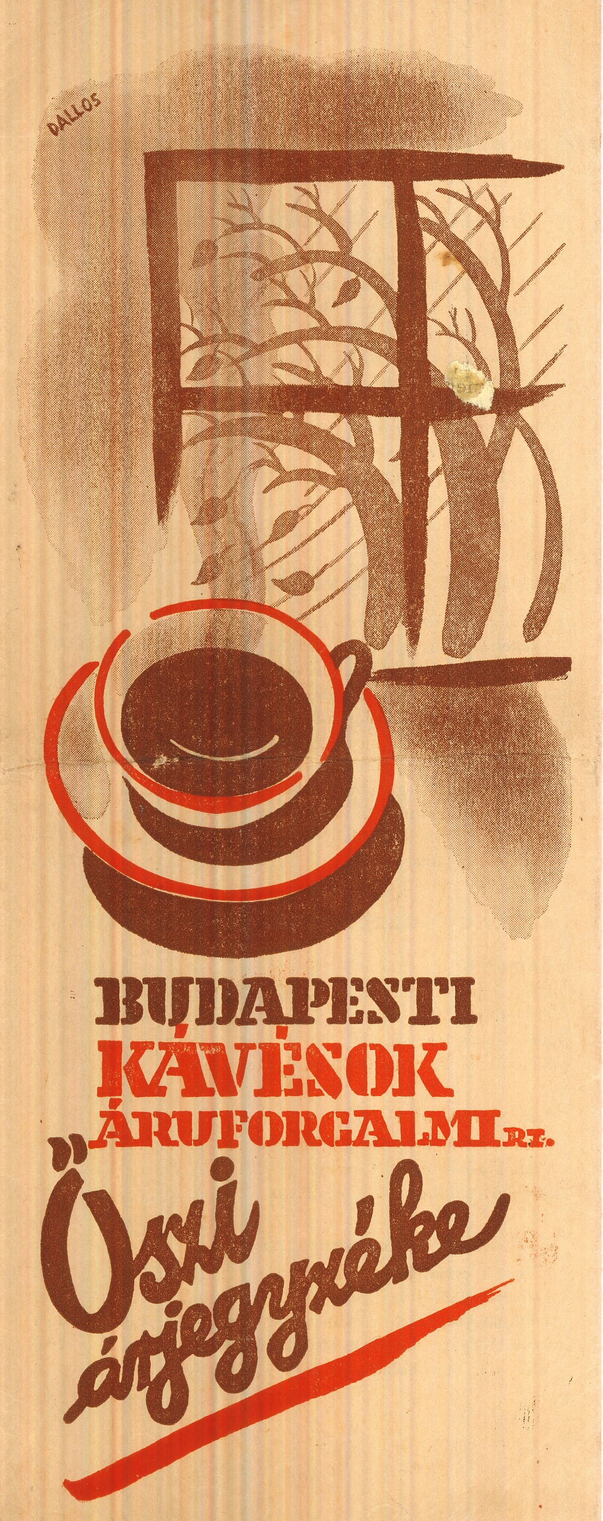 Budapesti Kávésok Őszi árjegyzéke (Magyar Kereskedelmi és Vendéglátóipari Múzeum CC BY-NC-SA)