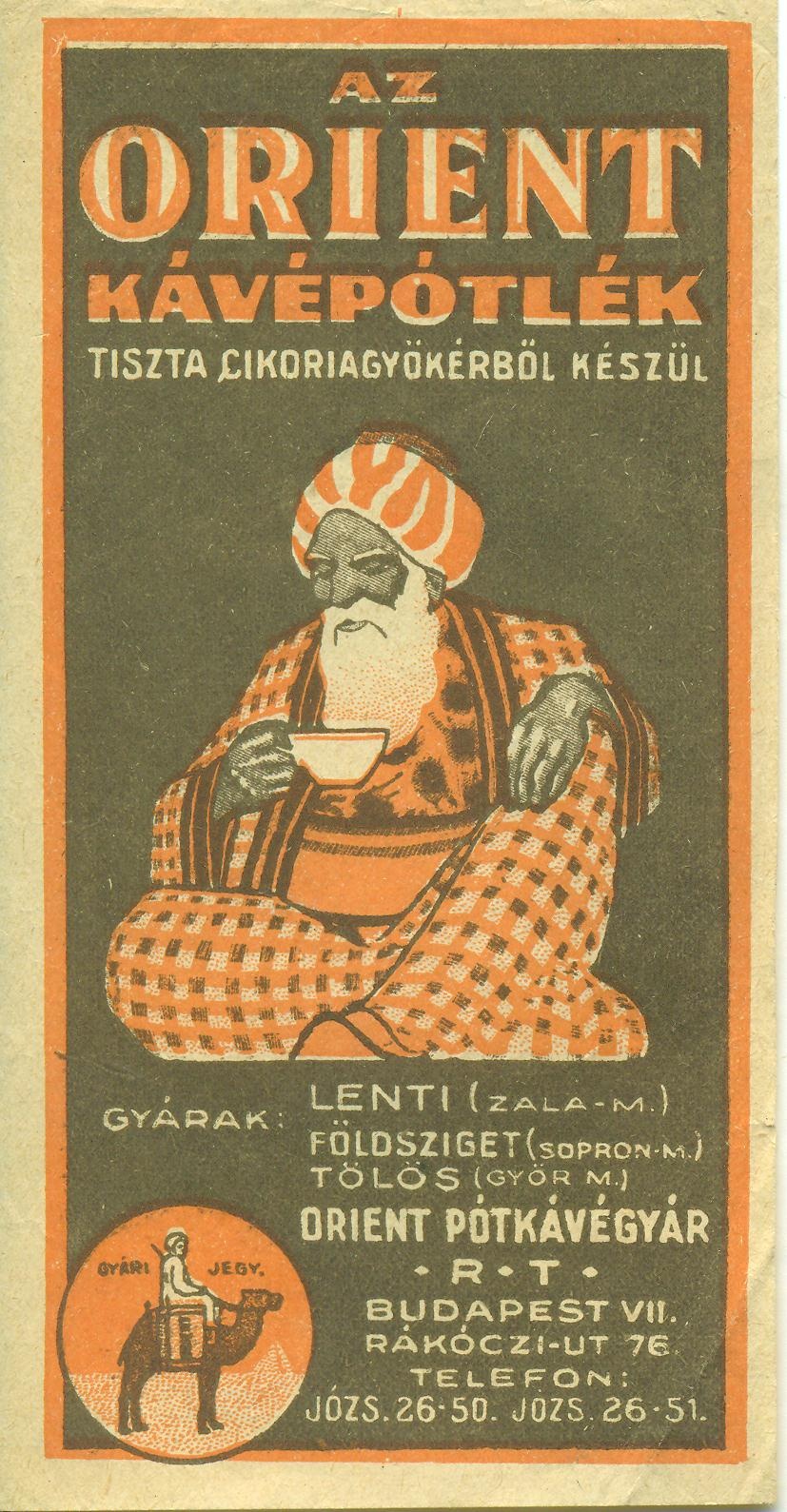 Orient Kávépótlék (Magyar Kereskedelmi és Vendéglátóipari Múzeum CC BY-NC-SA)