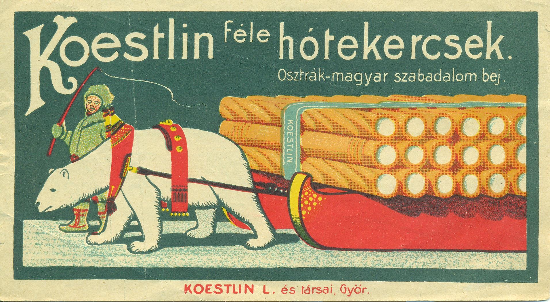 Koestlin-féle hótekercsek (Magyar Kereskedelmi és Vendéglátóipari Múzeum CC BY-NC-SA)