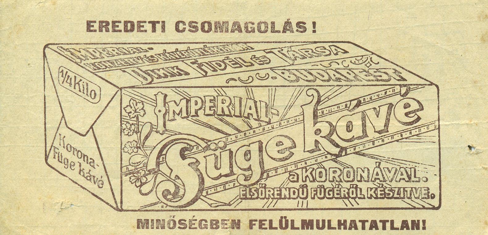 Imperial fügekávé (Magyar Kereskedelmi és Vendéglátóipari Múzeum CC BY-NC-SA)