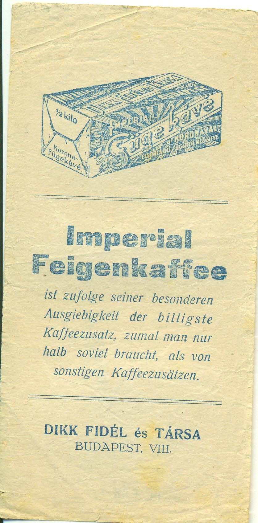 Imperial fügekávé (Magyar Kereskedelmi és Vendéglátóipari Múzeum CC BY-NC-SA)