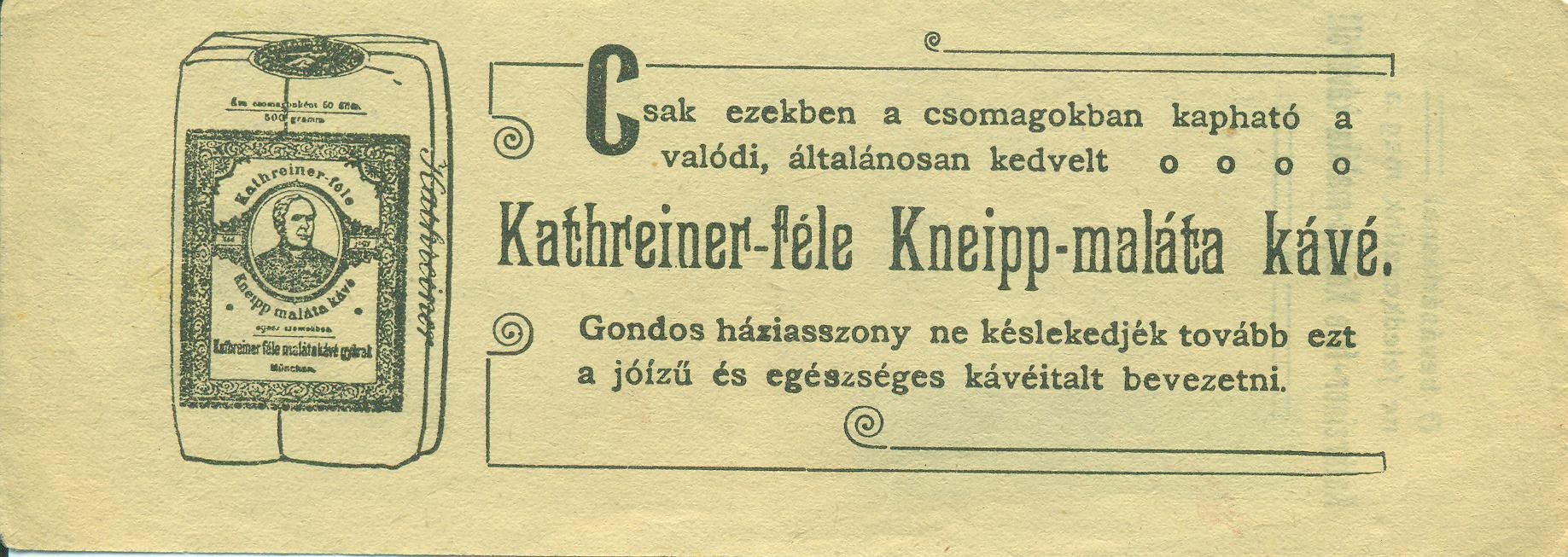 Katheriner Kneipp malátakávé (Magyar Kereskedelmi és Vendéglátóipari Múzeum CC BY-NC-SA)