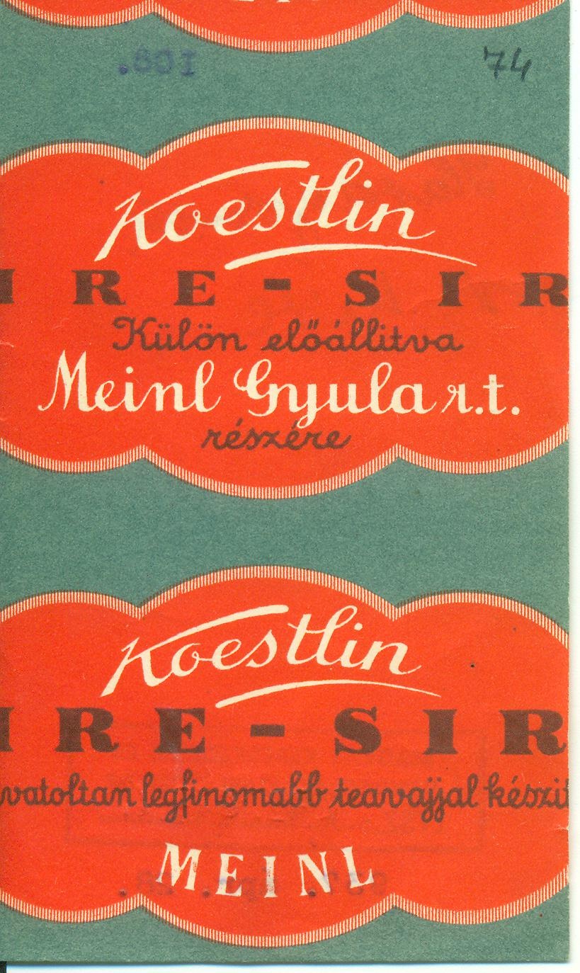 Koestlin (Magyar Kereskedelmi és Vendéglátóipari Múzeum CC BY-NC-SA)