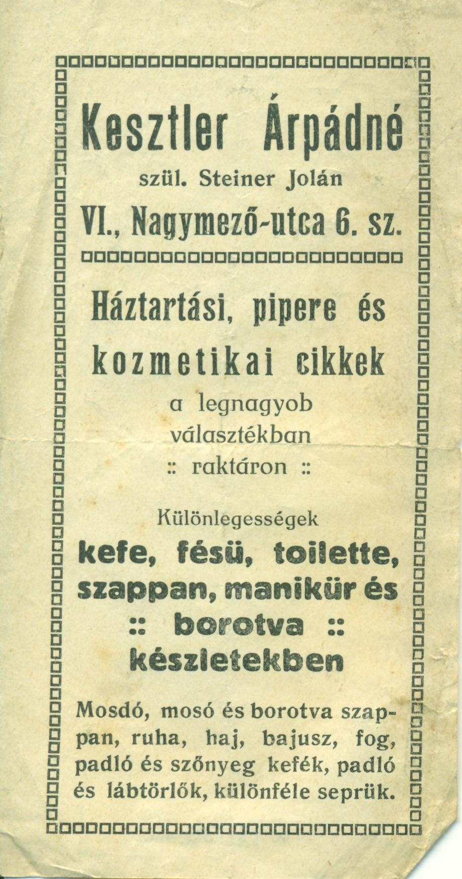 Kesztler Árpádné (Magyar Kereskedelmi és Vendéglátóipari Múzeum CC BY-NC-SA)