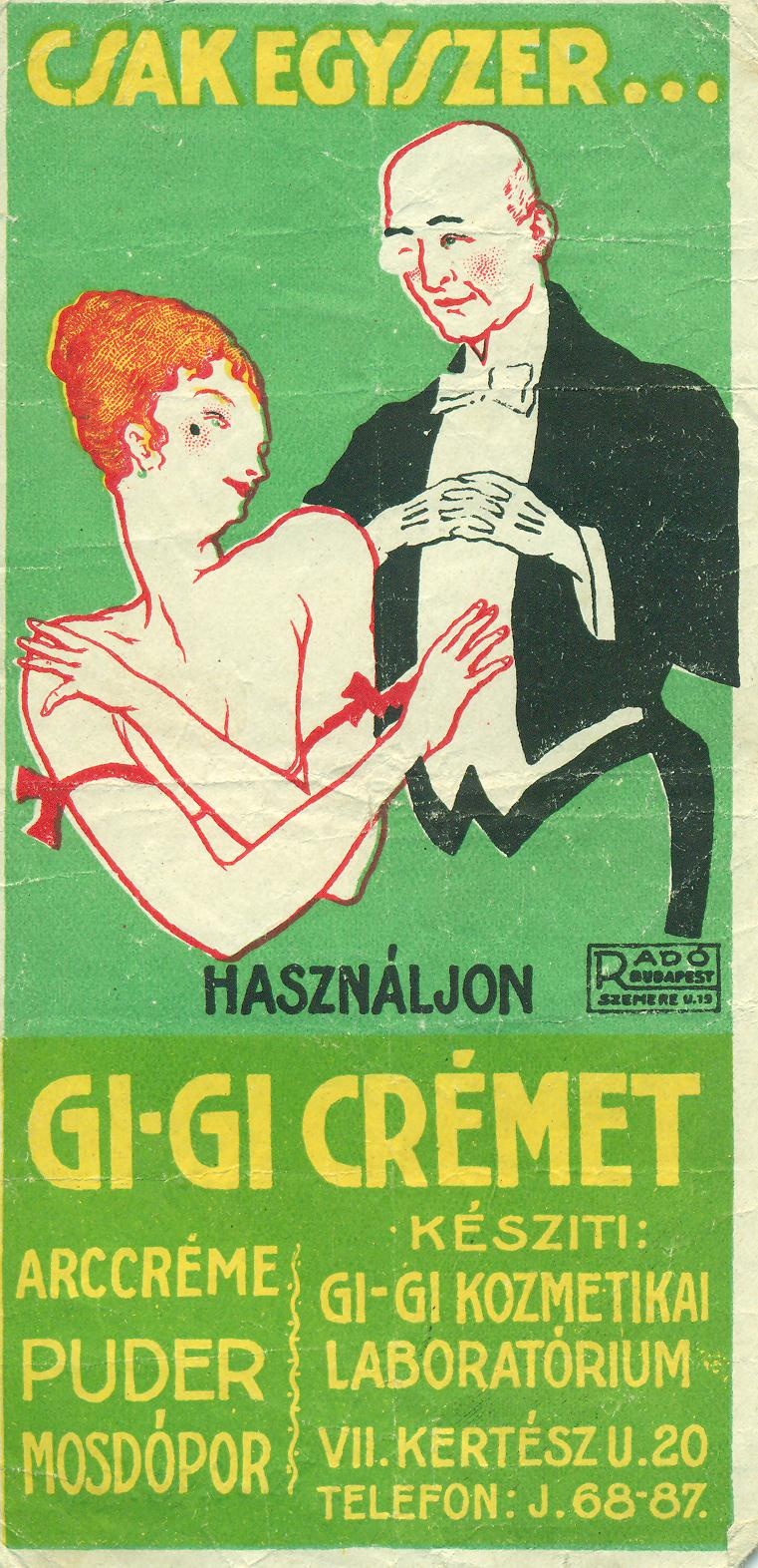 Gi-Gi Créme (Magyar Kereskedelmi és Vendéglátóipari Múzeum CC BY-NC-SA)