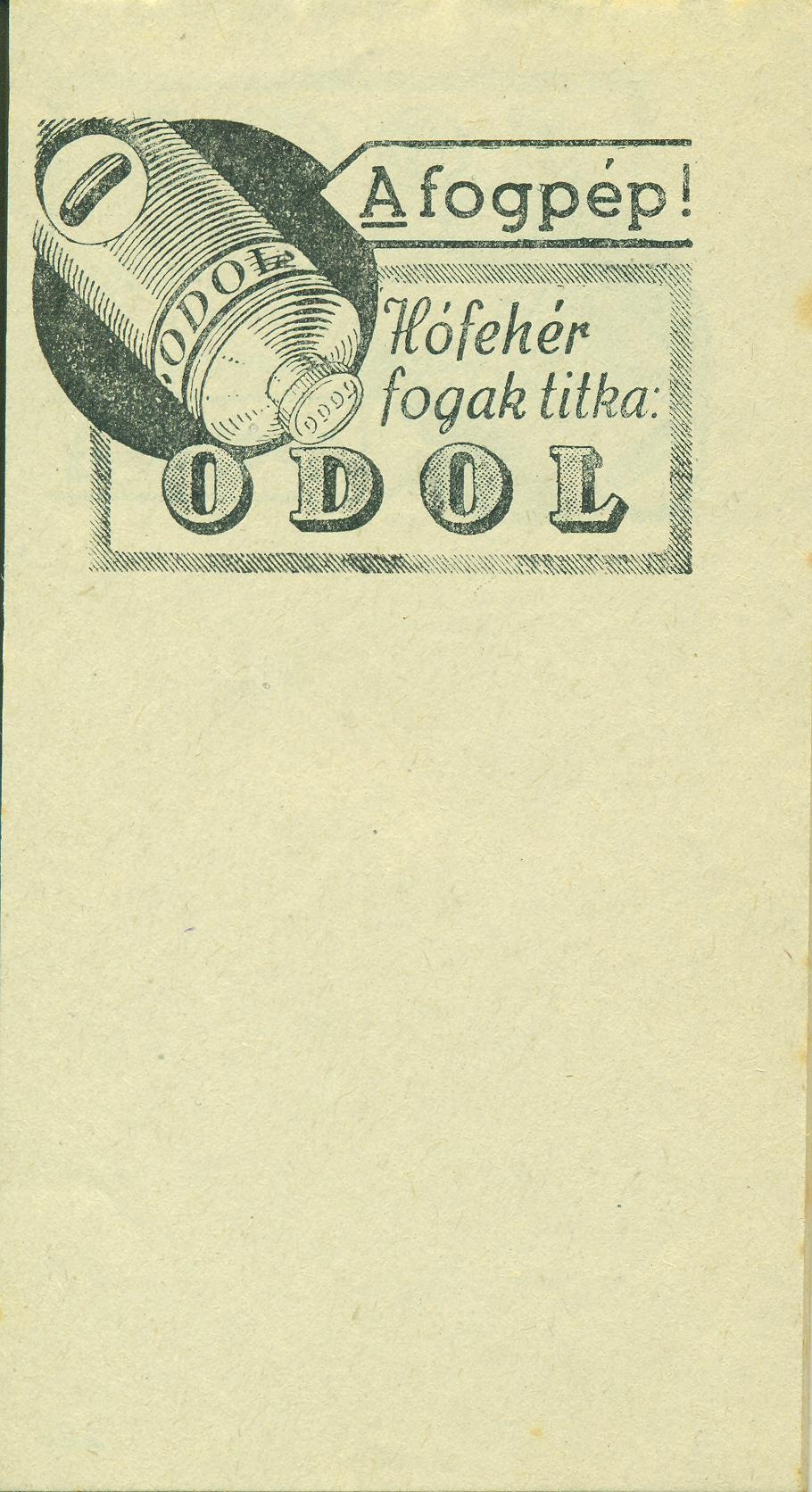 Odol fogpép (Magyar Kereskedelmi és Vendéglátóipari Múzeum CC BY-NC-SA)