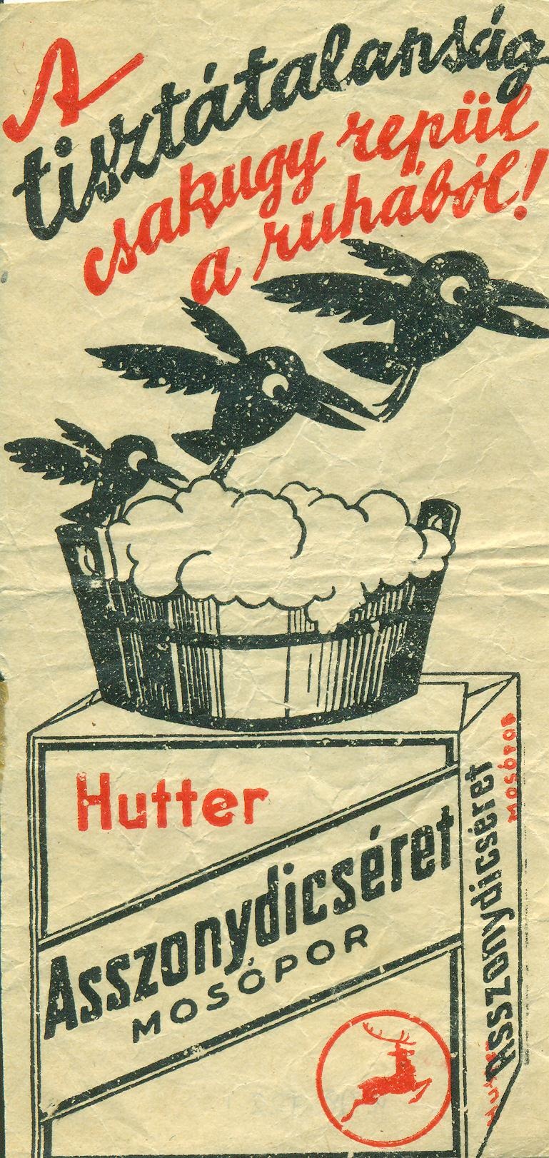 Hutter Asszonydicséret mosópor (Magyar Kereskedelmi és Vendéglátóipari Múzeum CC BY-NC-SA)