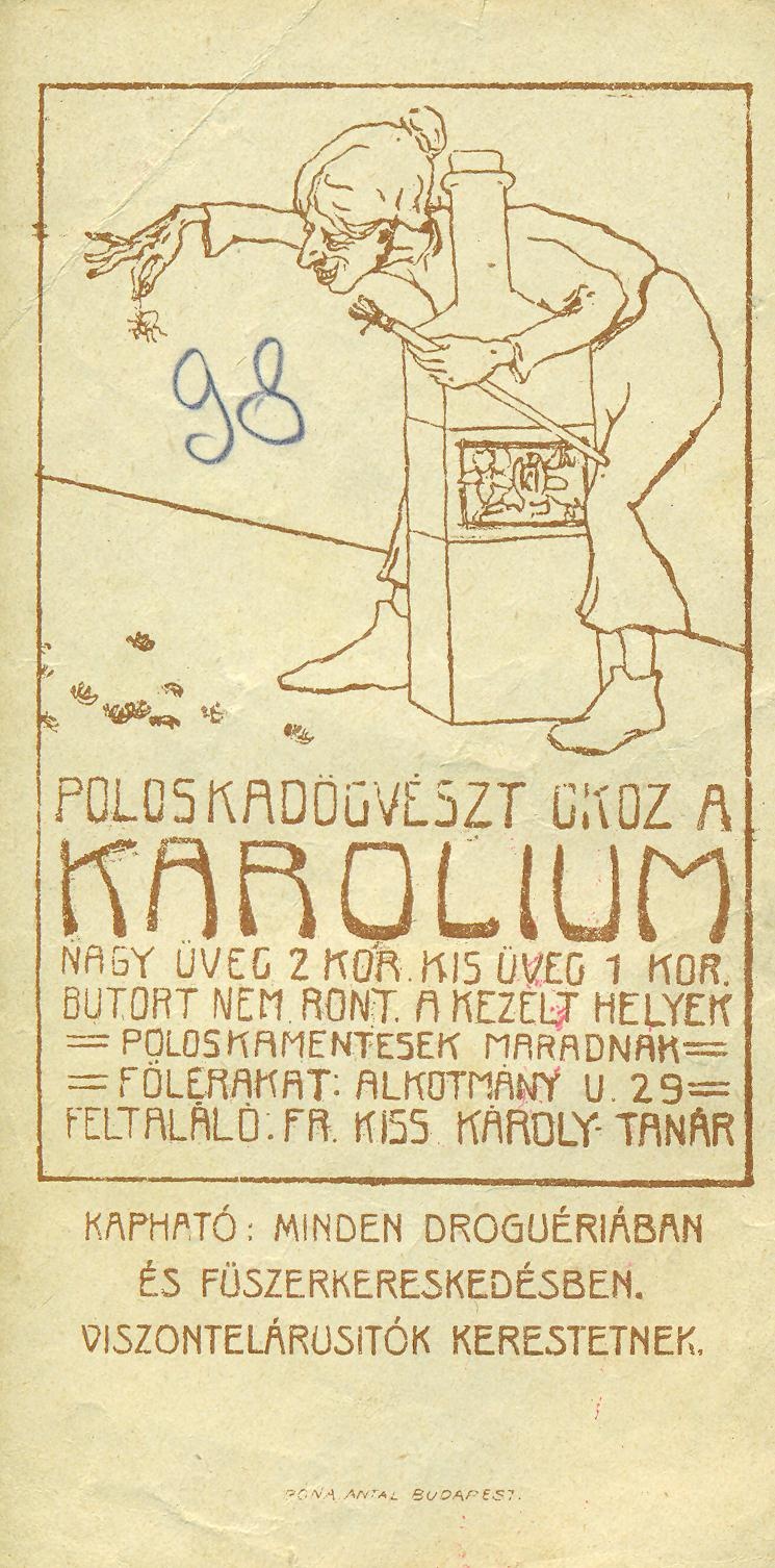 Karolium poloskairtó (Magyar Kereskedelmi és Vendéglátóipari Múzeum CC BY-NC-SA)