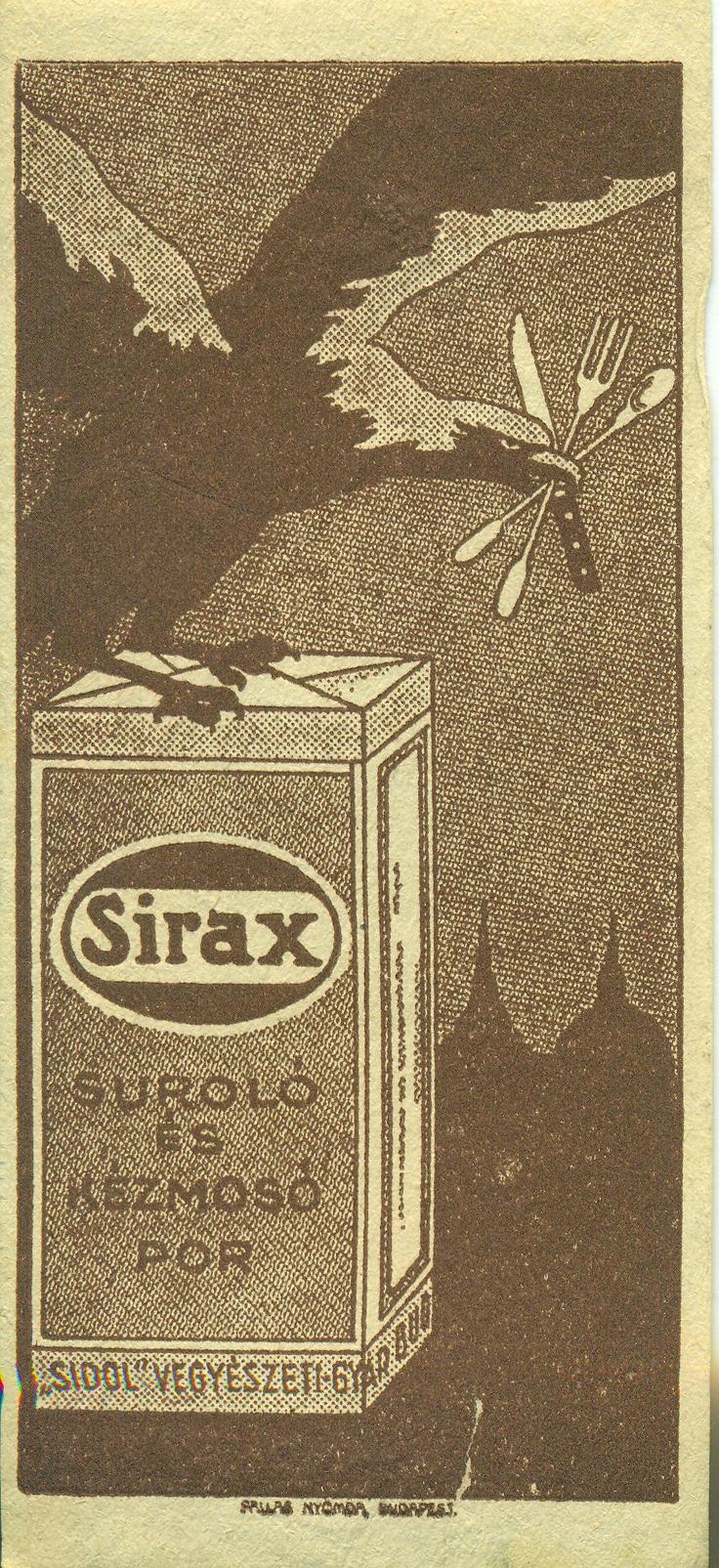 Sirax súroló és kézmosó por (Magyar Kereskedelmi és Vendéglátóipari Múzeum CC BY-NC-SA)