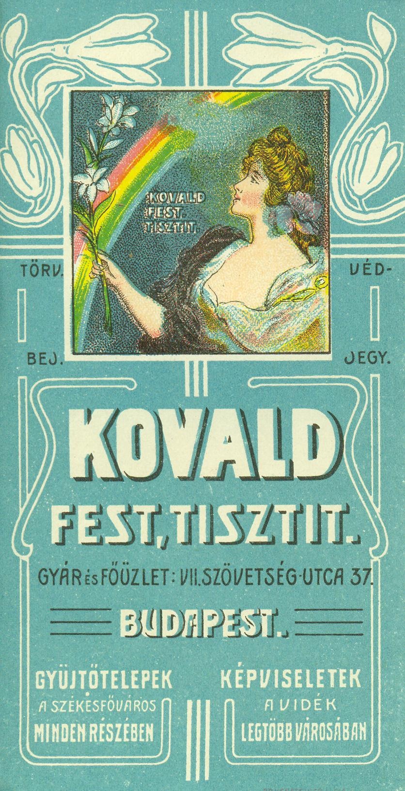 Kovald festő- és tisztítóüzlet (Magyar Kereskedelmi és Vendéglátóipari Múzeum CC BY-NC-SA)