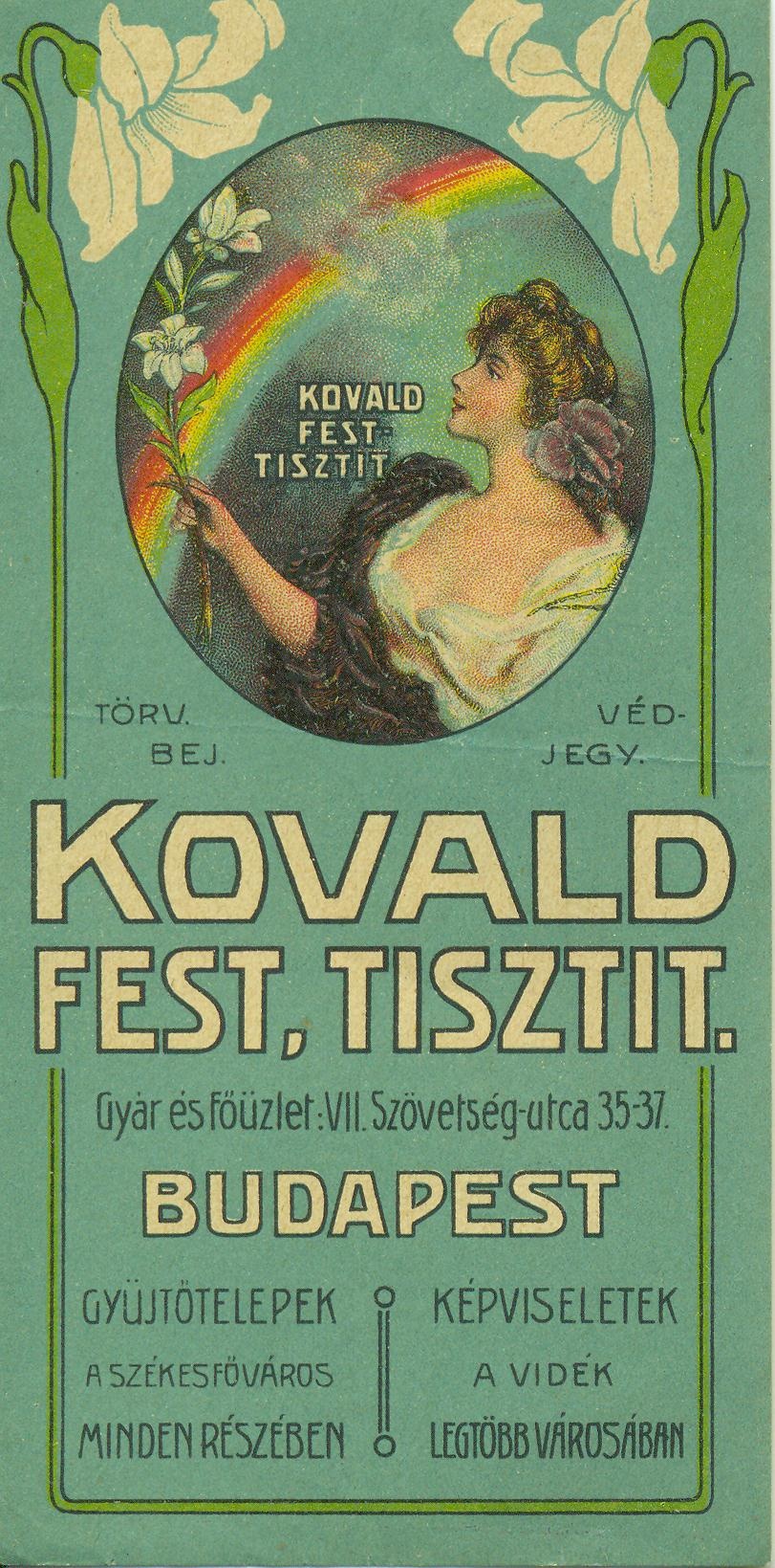 Kovald festő- és tisztítóüzlet (Magyar Kereskedelmi és Vendéglátóipari Múzeum CC BY-NC-SA)