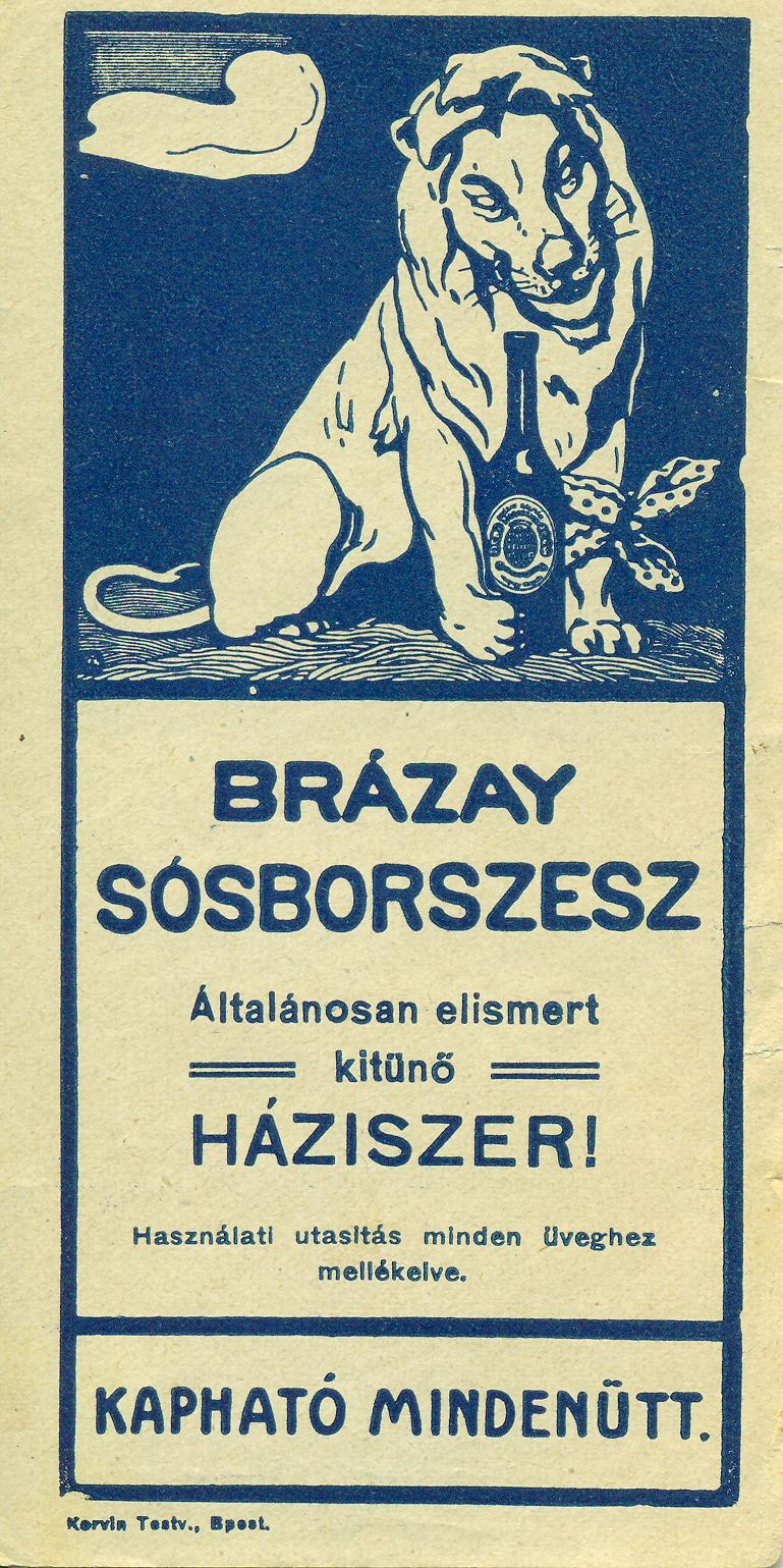 Brázay Sósborszesz (Magyar Kereskedelmi és Vendéglátóipari Múzeum CC BY-NC-SA)