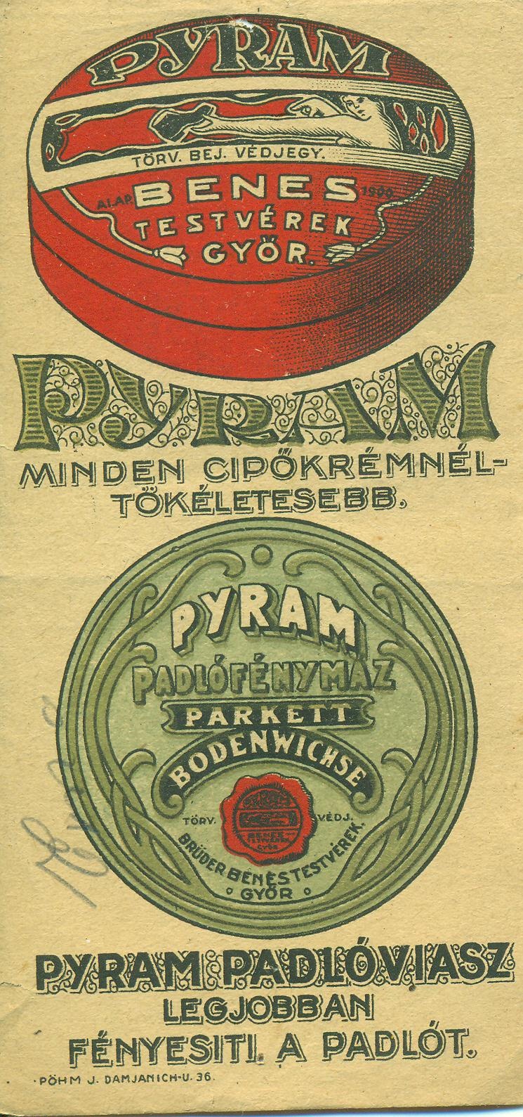 Pyram cipőkrém és padlóviasz (Magyar Kereskedelmi és Vendéglátóipari Múzeum CC BY-NC-SA)