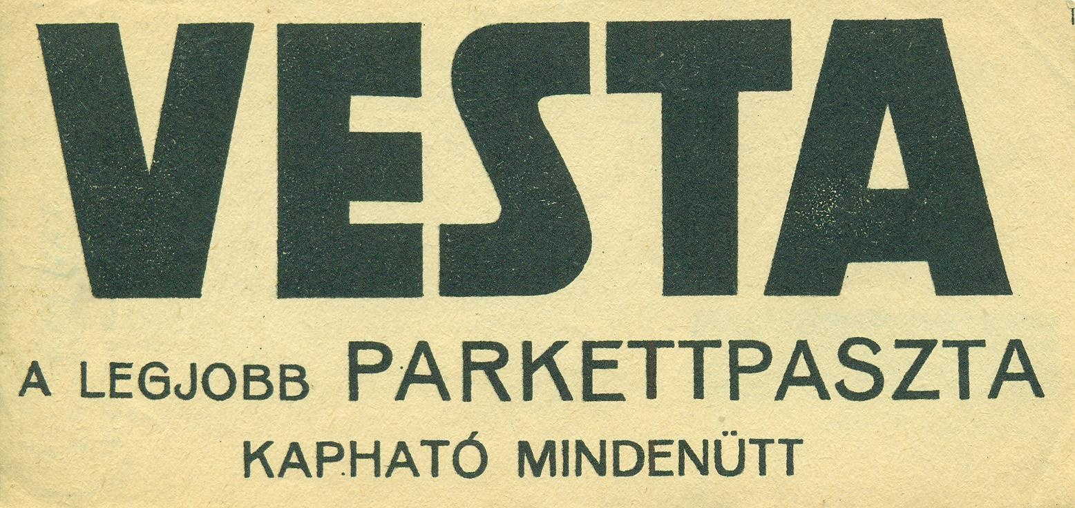 Vesta Parkettapaszta (Magyar Kereskedelmi és Vendéglátóipari Múzeum CC BY-NC-SA)