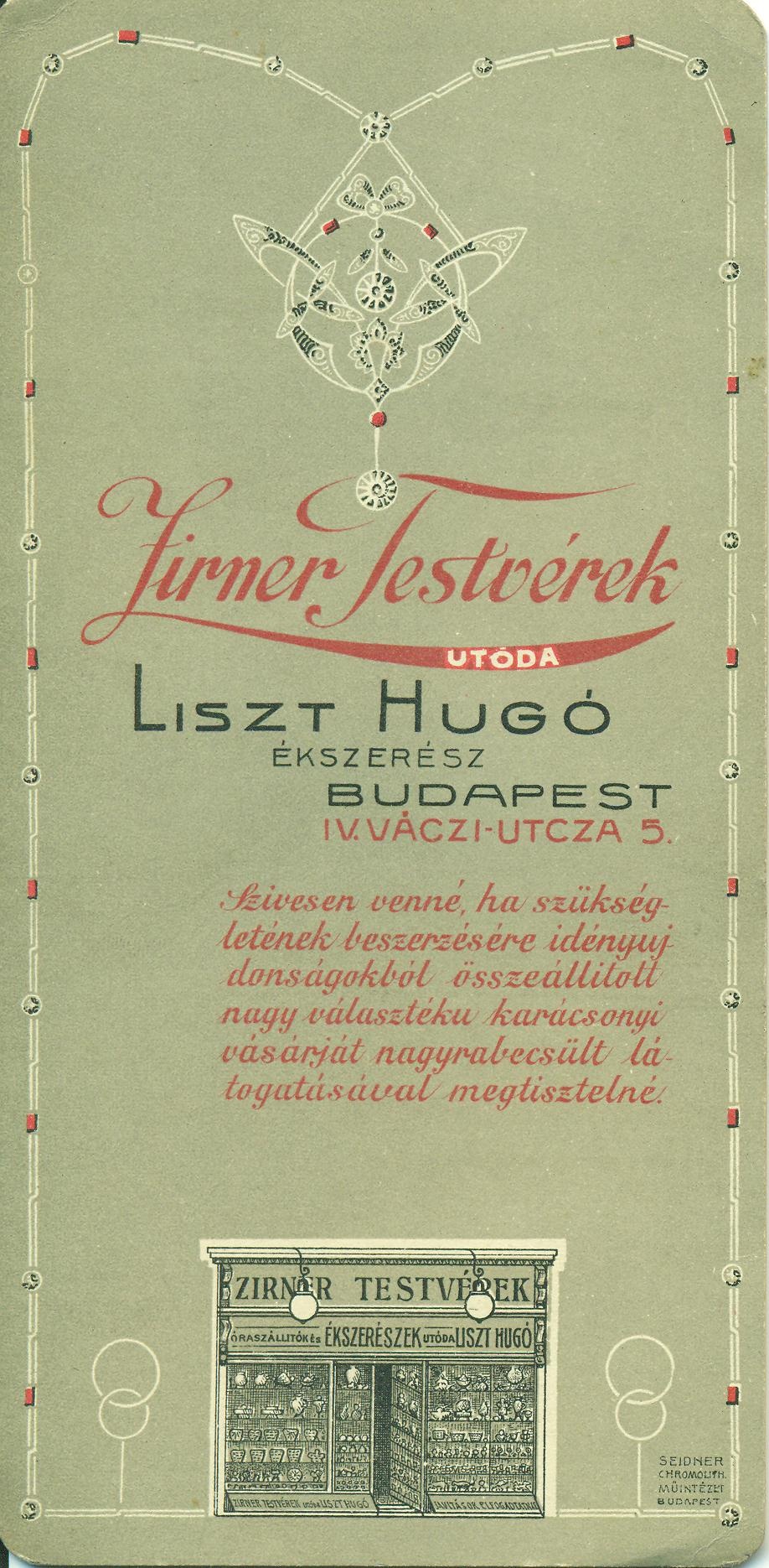 Liszt Hugó ékszerész (Magyar Kereskedelmi és Vendéglátóipari Múzeum CC BY-NC-SA)