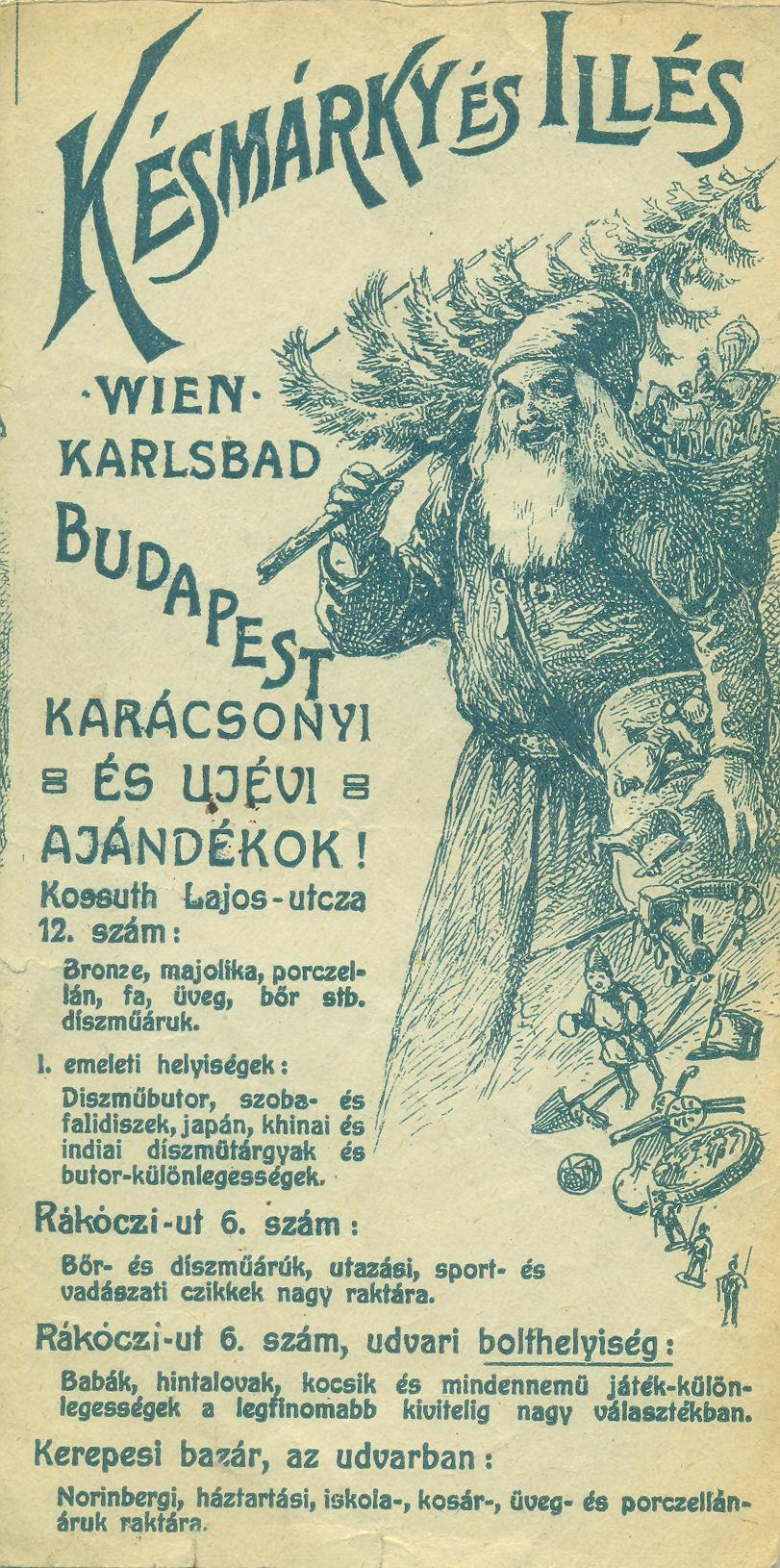 KÉSMÁRKY ÉS ILLÉS WIEN KARLSBAD BUDAPEST (Magyar Kereskedelmi és Vendéglátóipari Múzeum CC BY-NC-SA)