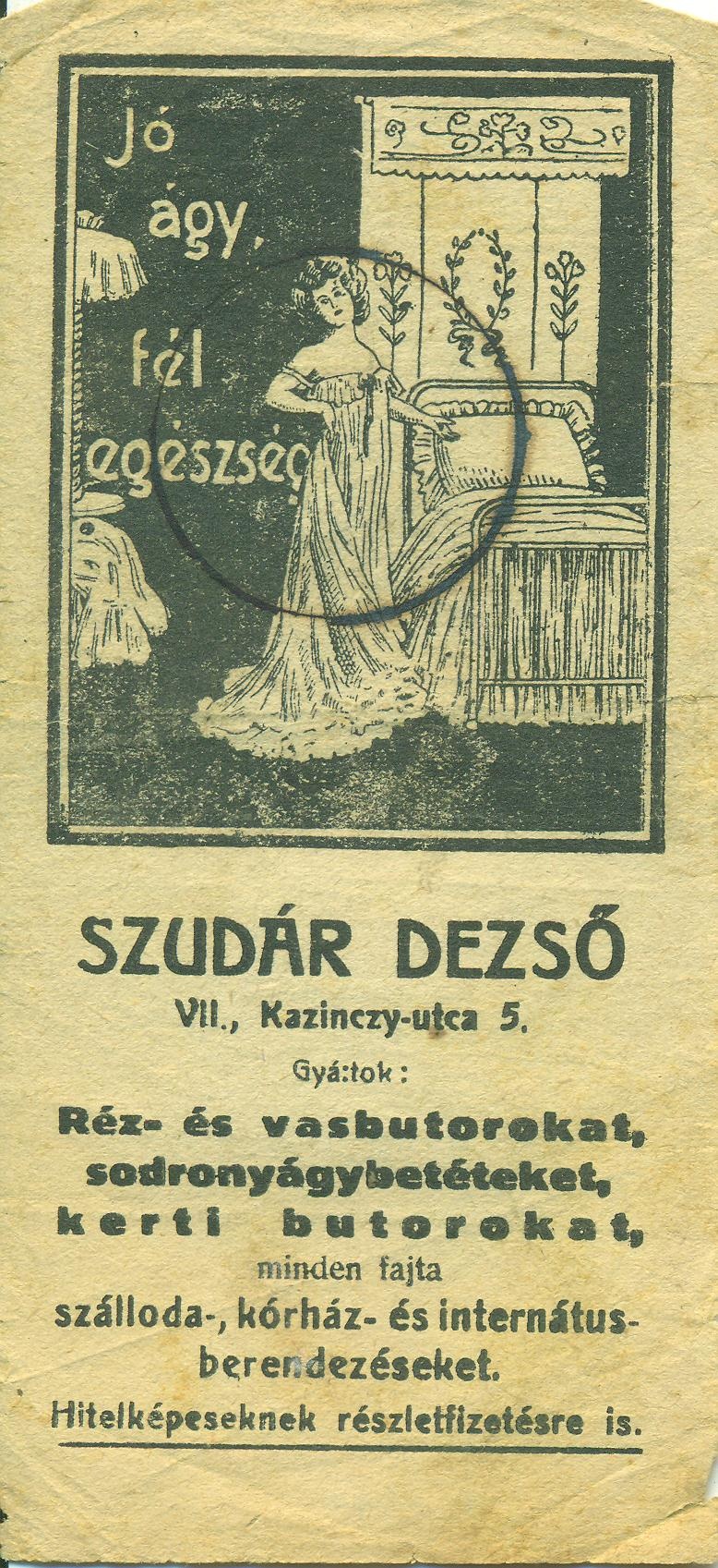 SZUDÁR DEZSŐ (Magyar Kereskedelmi és Vendéglátóipari Múzeum CC BY-NC-SA)