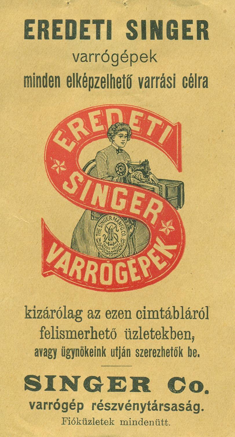 SINGER varrógépek (Magyar Kereskedelmi és Vendéglátóipari Múzeum CC BY-NC-SA)
