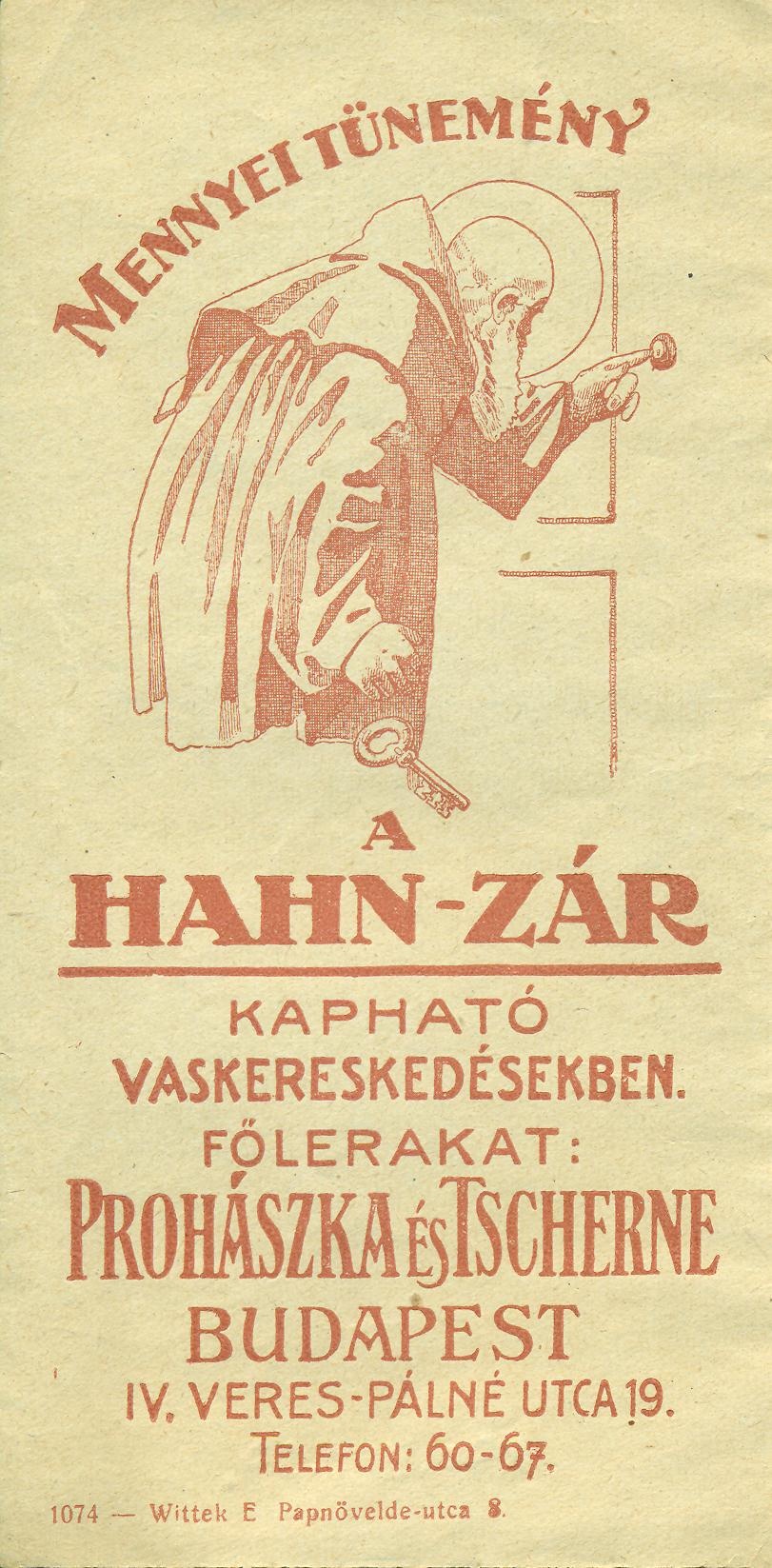 HANH-ZÁR (Magyar Kereskedelmi és Vendéglátóipari Múzeum CC BY-NC-SA)
