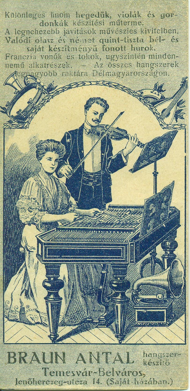 BRAUN ANTAL hangszerkészítő (Magyar Kereskedelmi és Vendéglátóipari Múzeum CC BY-NC-SA)