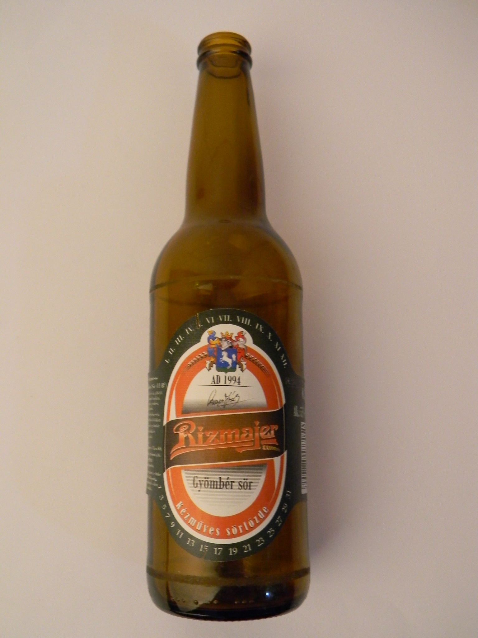Rizmayer gyömbér sör üvege (Magyar Kereskedelmi és Vendéglátóipari Múzeum CC BY-NC-SA)