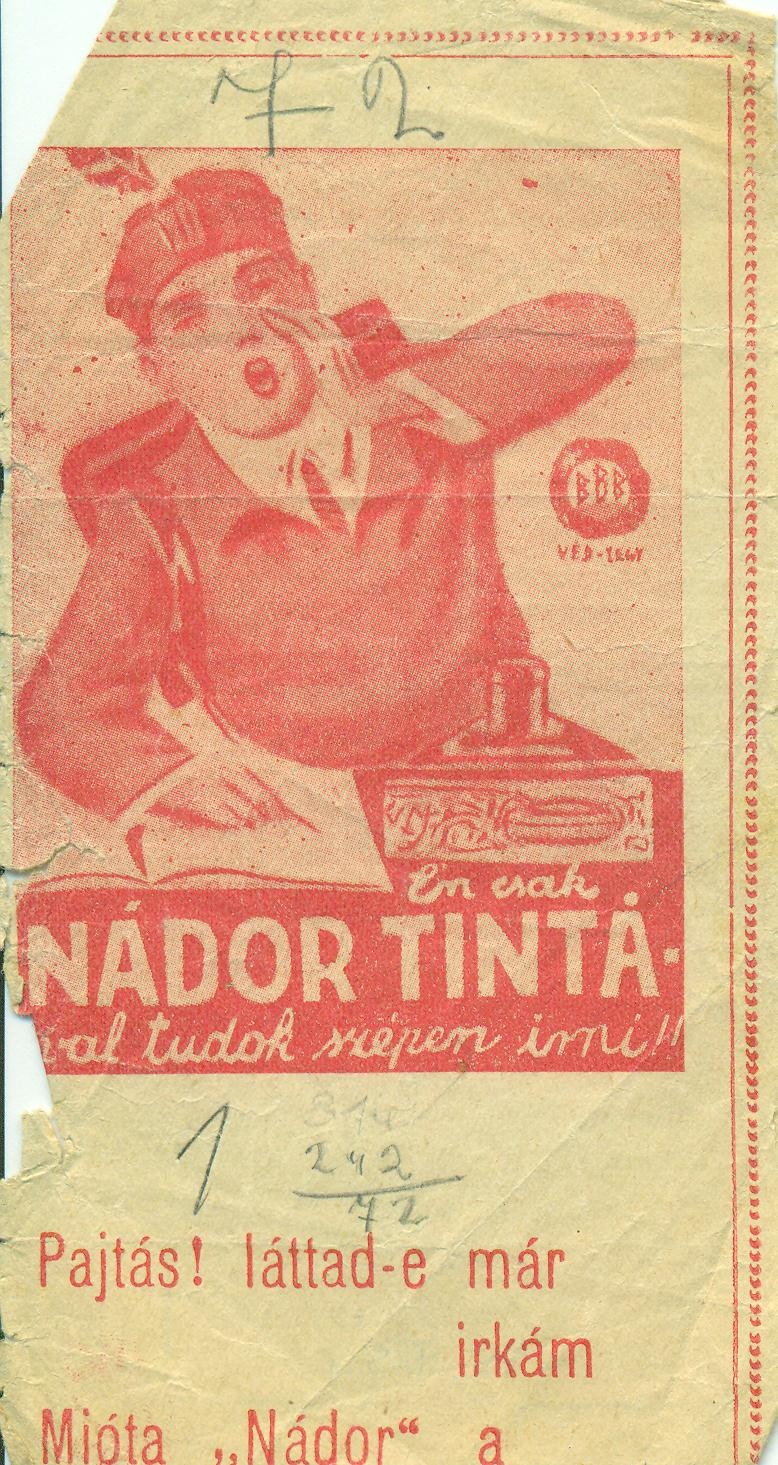 NÁDOR töltőtoll tinta (Magyar Kereskedelmi és Vendéglátóipari Múzeum CC BY-NC-SA)