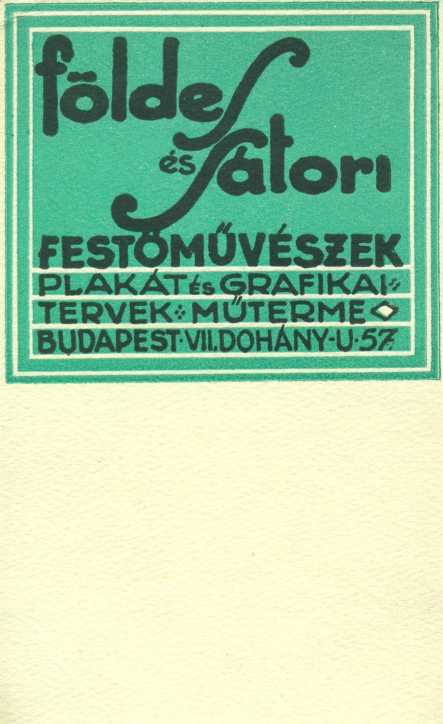 Földes és Sátori FESTŐMŰVÉSZEK (Magyar Kereskedelmi és Vendéglátóipari Múzeum CC BY-NC-SA)