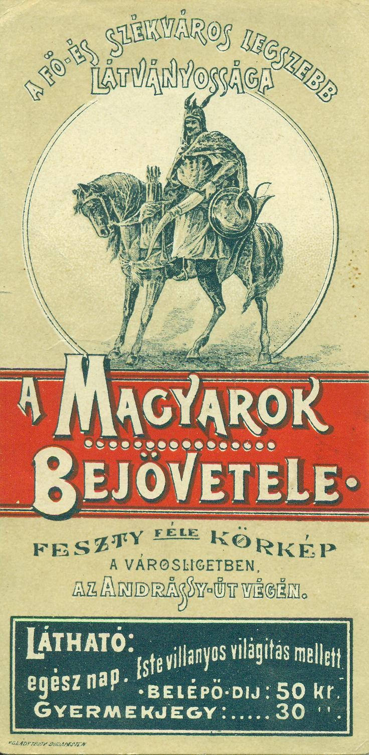 A Magyarok Bejövetele FESZTY-FÉLE KÖRKÉP A VÁROSLIGETBEN (Magyar Kereskedelmi és Vendéglátóipari Múzeum CC BY-NC-SA)