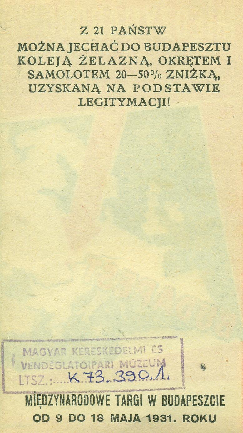 BUDAPESTI NEMZETKÖZI VÁSÁR 1931. MÁJUS 9-18. (Magyar Kereskedelmi és Vendéglátóipari Múzeum CC BY-NC-SA)